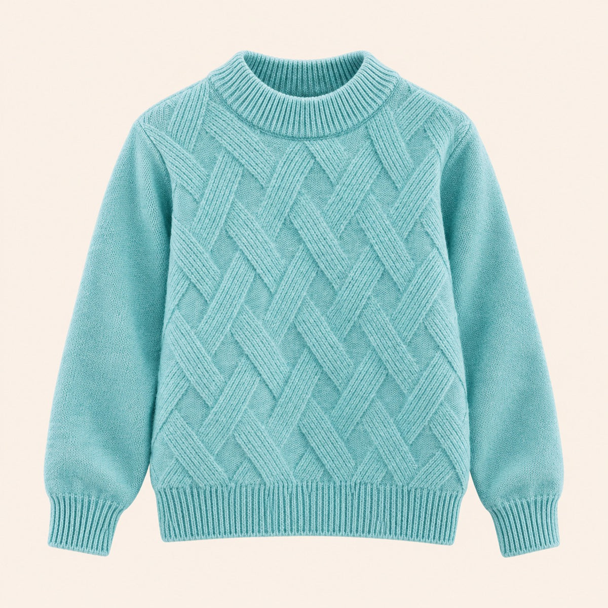 Wollen Trui met Ruitpatroon en Halve Col | 100% Merinowol | 4 kleuren