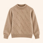 Wollen Trui met Ruitpatroon en Halve Col | 100% Merinowol | 4 kleuren