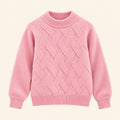 Wollen Trui met Ruitpatroon en Halve Col | 100% Merinowol | 4 kleuren