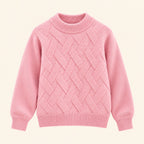 Wollen Trui met Ruitpatroon en Halve Col | 100% Merinowol | 4 kleuren