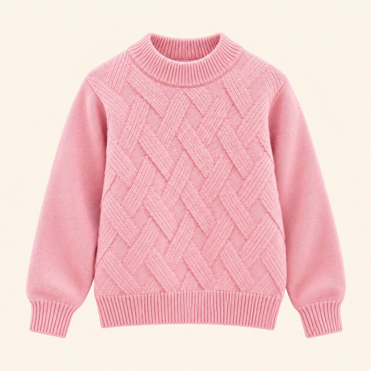 Wollen Trui met Ruitpatroon en Halve Col | 100% Merinowol | 4 kleuren