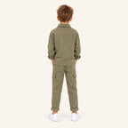 Jongens Katoenen Overshirt Set met Drukknopen | 2 kleuren