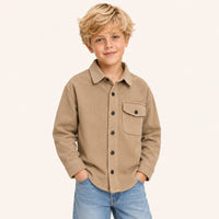 Jongens Katoenen Overshirt met Borstzakken | 2 kleuren
