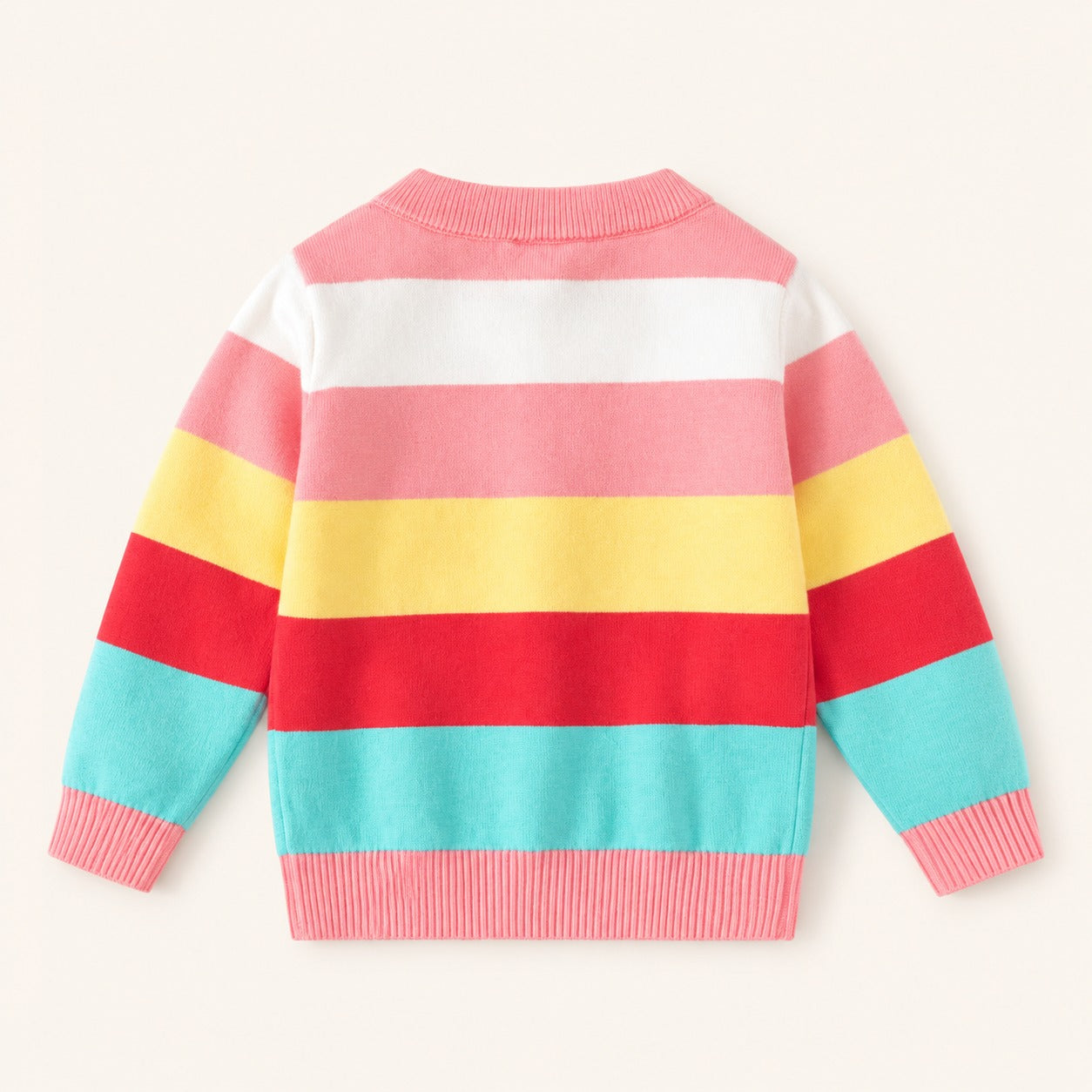 Meisjes Gebreid Vest met Regenboogstrepen