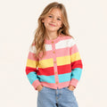 Meisjes Gebreid Vest met Regenboogstrepen
