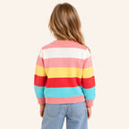 Meisjes Gebreid Vest met Regenboogstrepen
