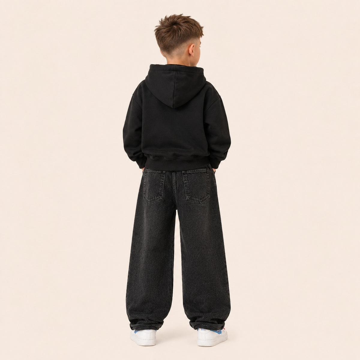 Jongens Straight-Leg Jeans Zwart