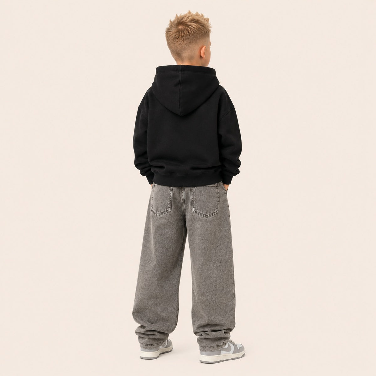 Jongens Straight-Leg Jeans Taupe/Grijs
