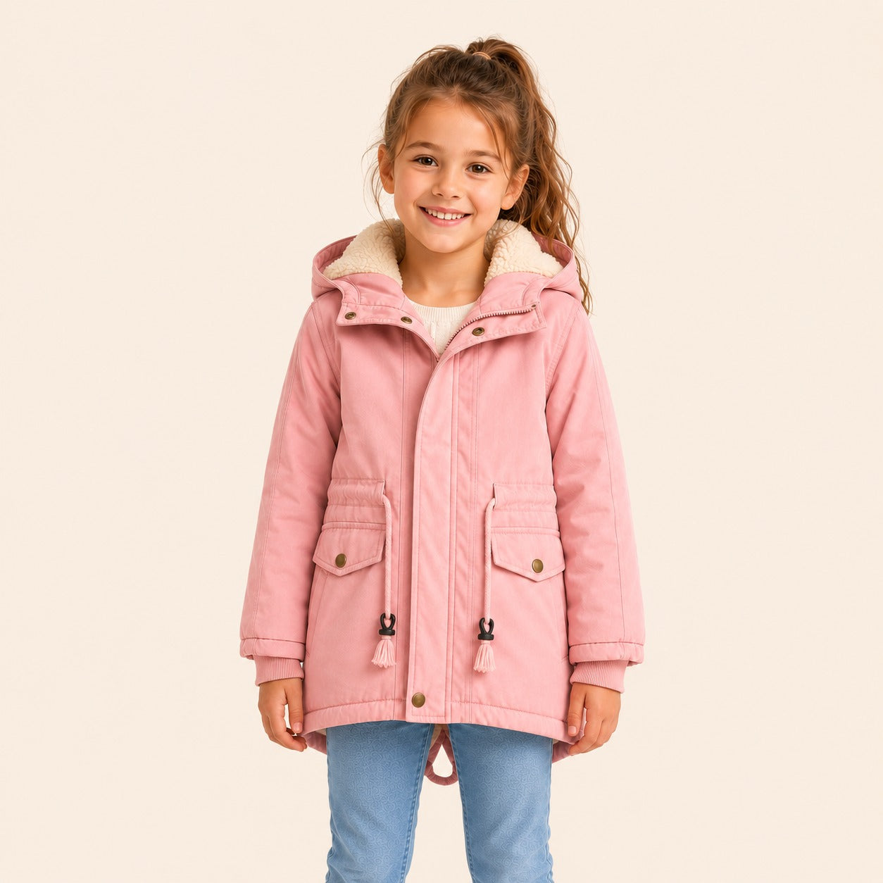 Meisjes Gevoerde Winterjas met Capuchon | 6 kleuren