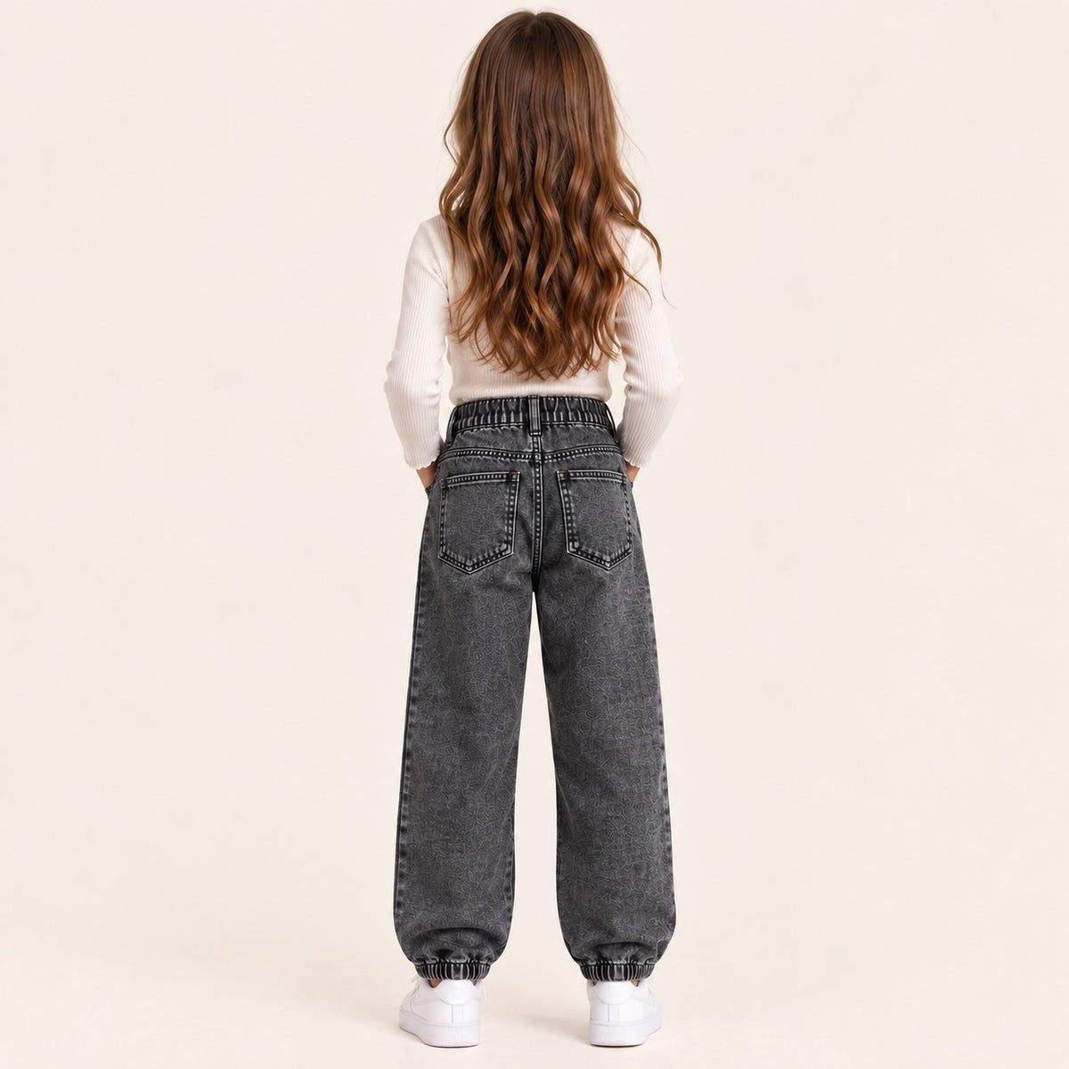Meisjes Wijde Jeans met Kersen Borduursel | 3 kleuren