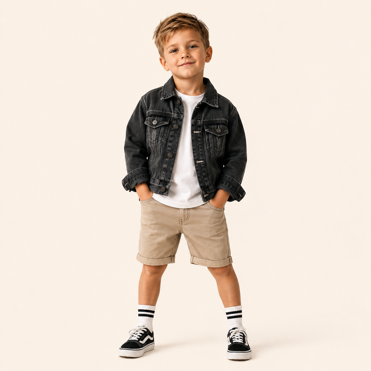 Jongens Retro Spijkerjas met Stoere Details- Verschillende kleuren