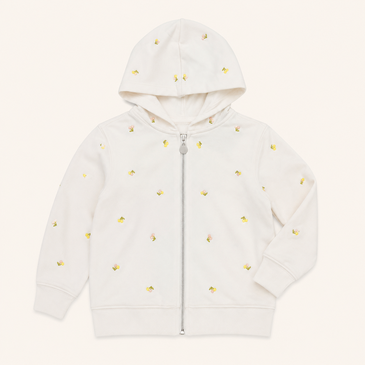 2-Delige Meisjesset met Geborduurde Hoodie Vest en Short