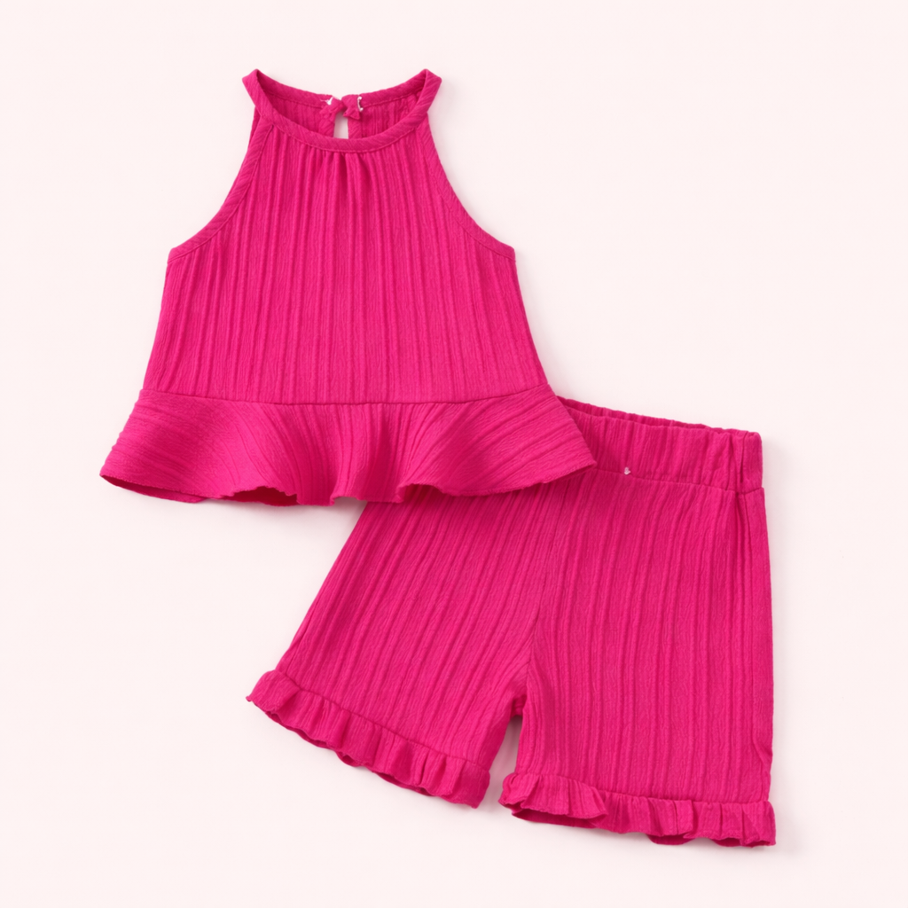 Meisjes zomer set 2-delig – ruffle top & short