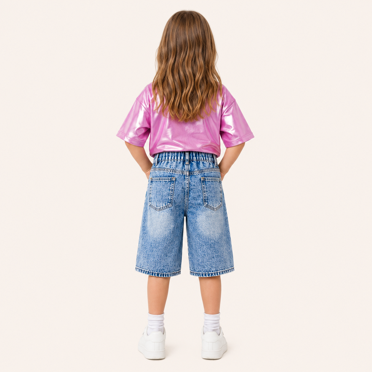 Stoere Denim Bermuda Short voor Meisjes