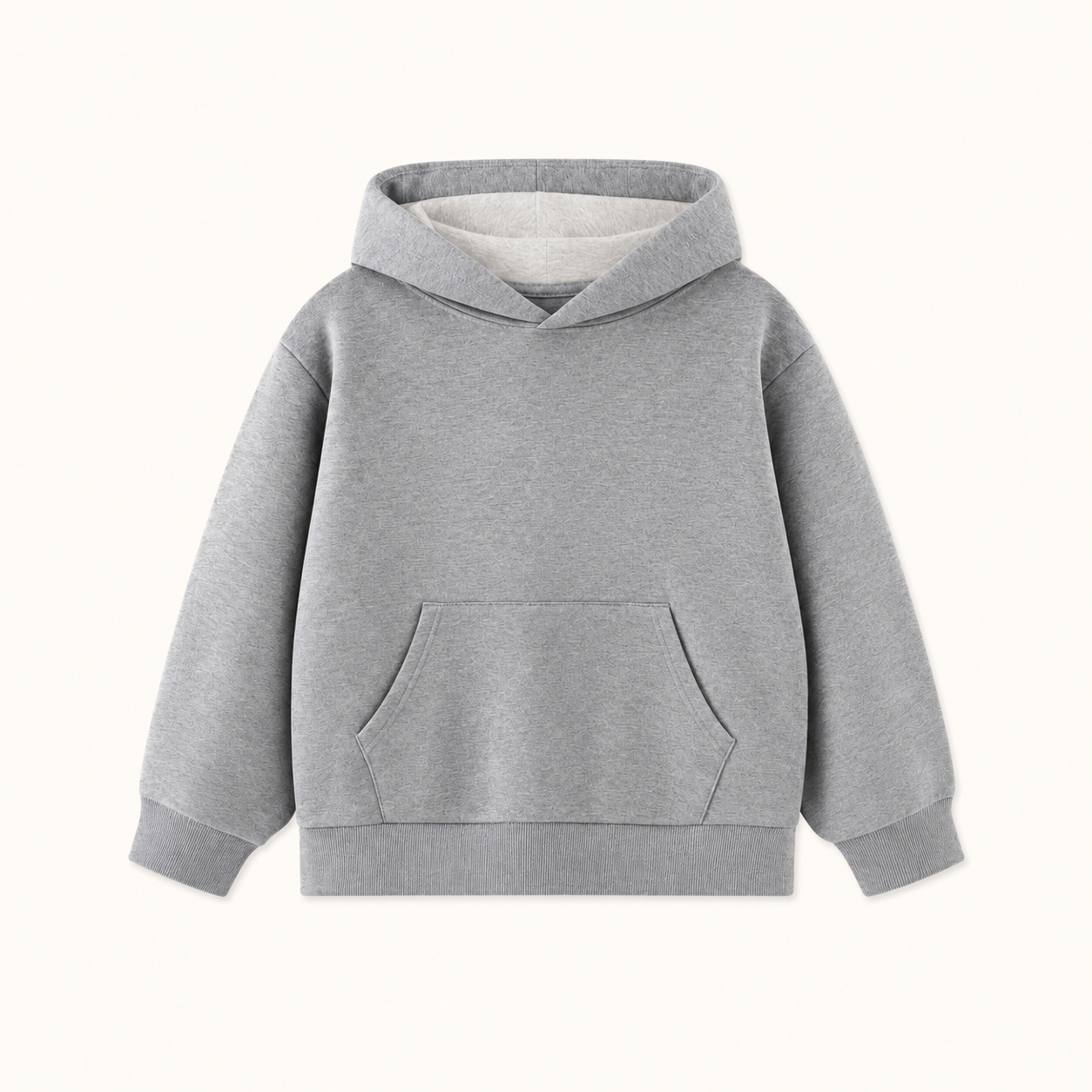 Jongens Basic Hoodie | Lichtgrijs
