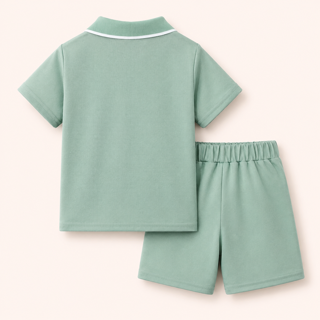 Klassiek & Speels - Mintgroen 2-Delig Jongensset met Poloshirt & Short