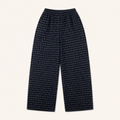 Jongens Geruite Broek met Wijde Pijpen - Marineblauw