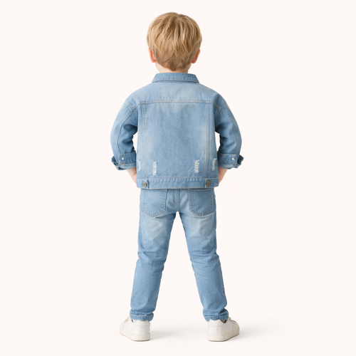 Jongens Retro Spijkerjas met Stoere Details