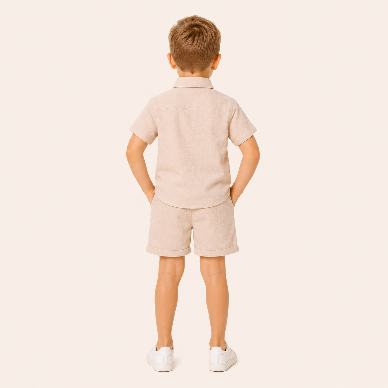 Jongens zomerset 2-delig – katoenen overhemd met shorts in meerdere kleuren