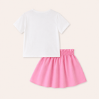 Meisjes 2-delige zomerset met t-shirt en rok