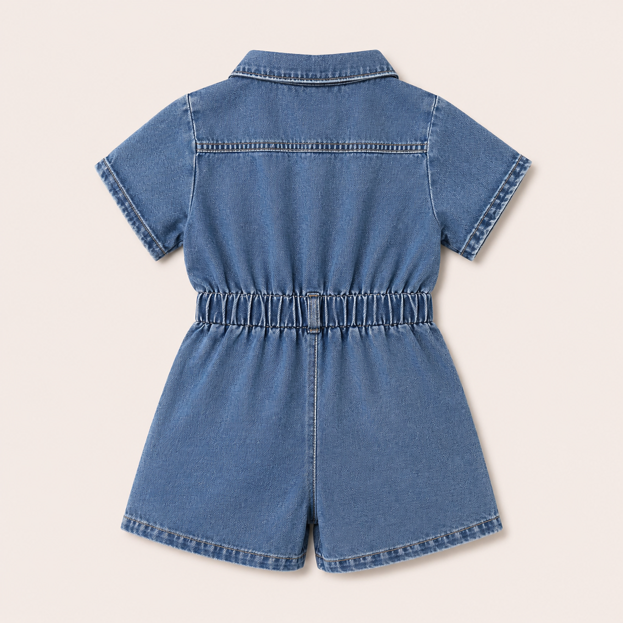 Stoere Denim Jumpsuit met Short voor Meisjes