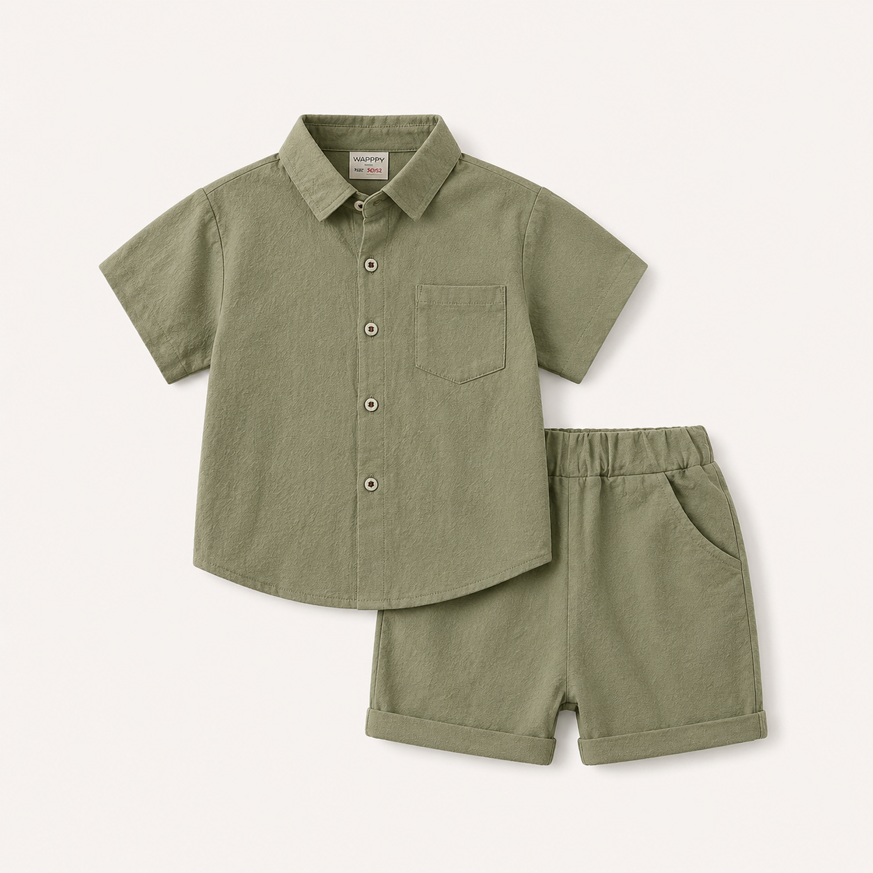 Jongens zomerset 2-delig – katoenen overhemd met shorts in meerdere kleuren