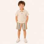 Zomerse Polo met Gestreepte Short - Set voor Jongens