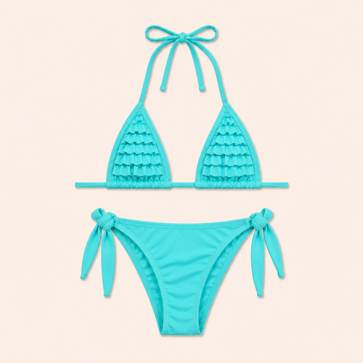 Meisjes bikini set 2-delig – vrolijke kleur met strik