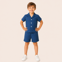 Jongens 2-delige Katoenen Zomerset met Overhemd en Short