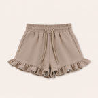 Meisjes Katoenen Short met Ruches en Hoge Taille | 3 kleuren