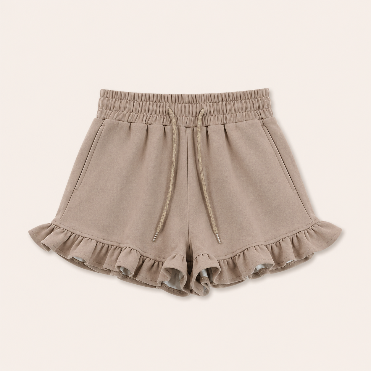 Meisjes Katoenen Short met Ruches en Hoge Taille | 3 kleuren