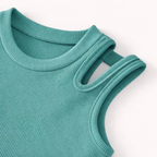 Meisjes zomer set 2-delig – off shoulder top & wijde broek