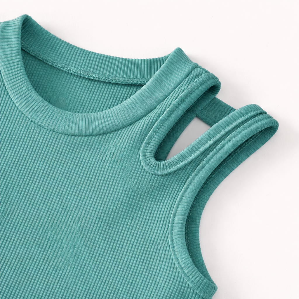 Meisjes zomer set 2-delig – off shoulder top & wijde broek