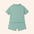 Sportief & Stijlvol - 2-Delige Jongensset met Polo Rits & Short