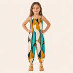Jumpsuit met Geometrische Print en Spaghettibandjes