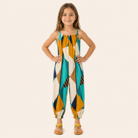 Jumpsuit met Geometrische Print en Spaghettibandjes