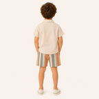 Zomerse Polo met Gestreepte Short - Set voor Jongens