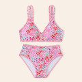2-Delige Meisjes Bikini Set met Bloemenprint