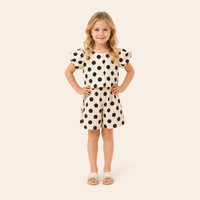 2-Delige Meisjesset met Stippenprint Top & Broek