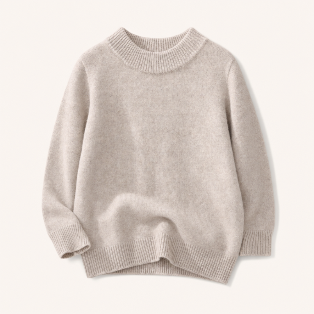 Meisjes Wollen Coltrui Camel - losse productfoto
