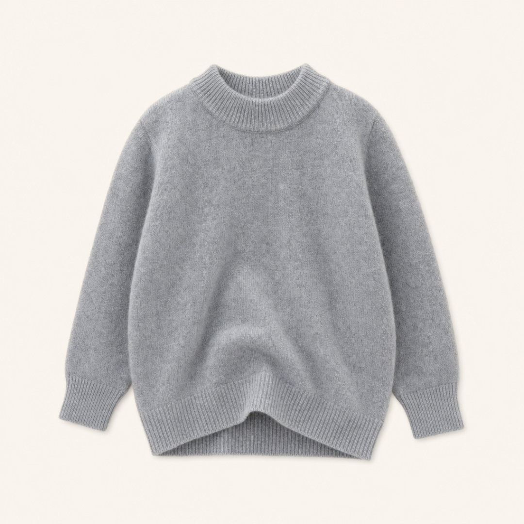 Meisjes Wollen Coltrui Grijs - losse productfoto