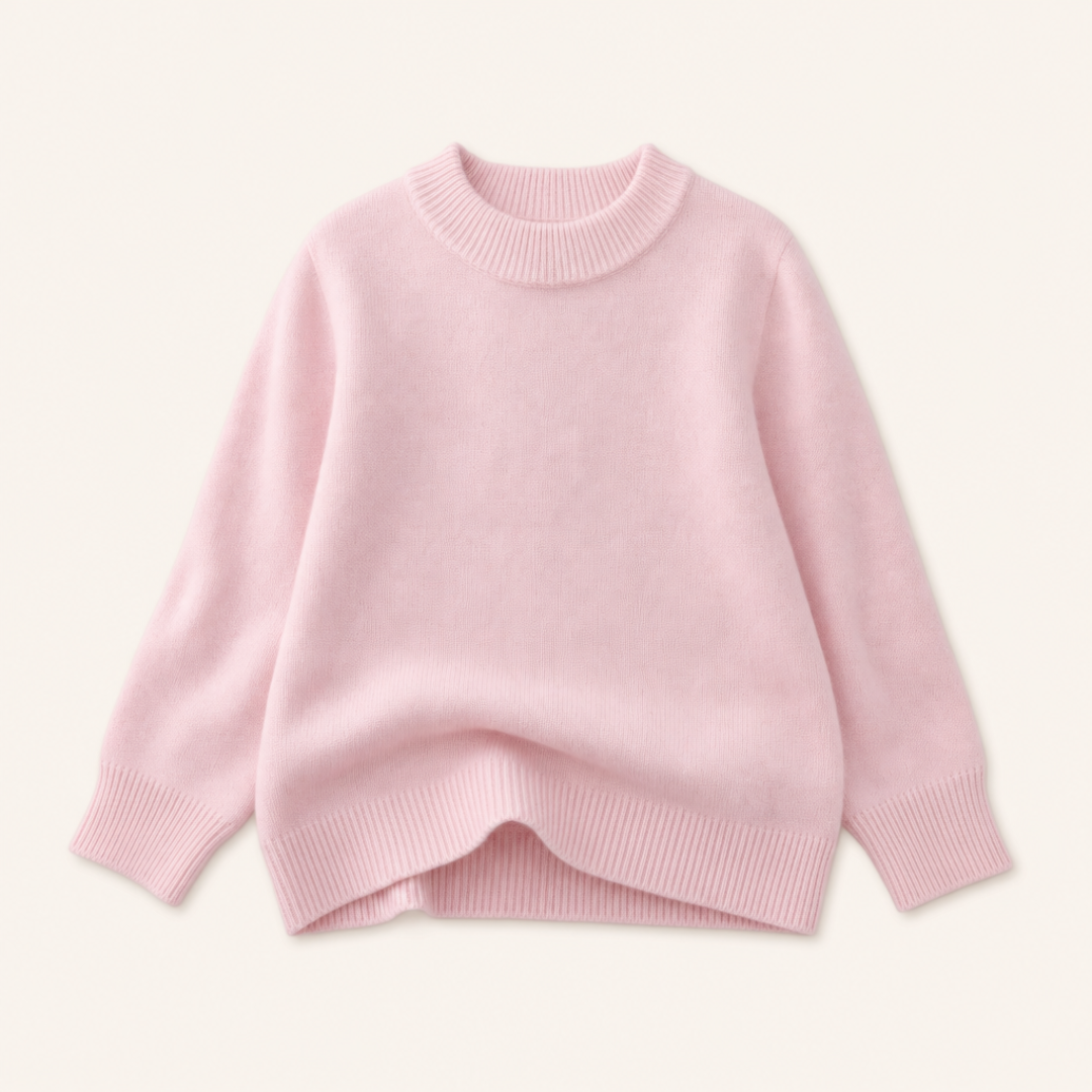Meisjes Wollen Coltrui Lichtroze - losse productfoto