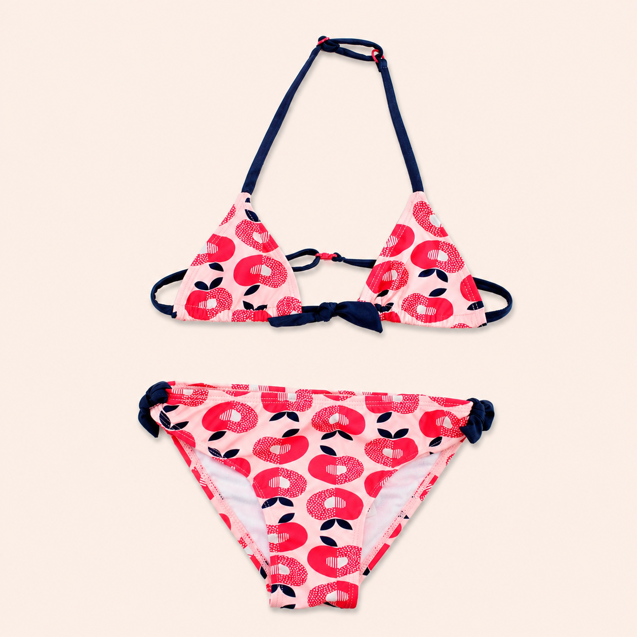 Meisjes Bikini Set Digitaal Geprinte Kleine Appel | Roze