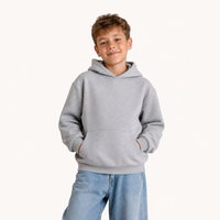 Jongens Basic Hoodie | Lichtgrijs