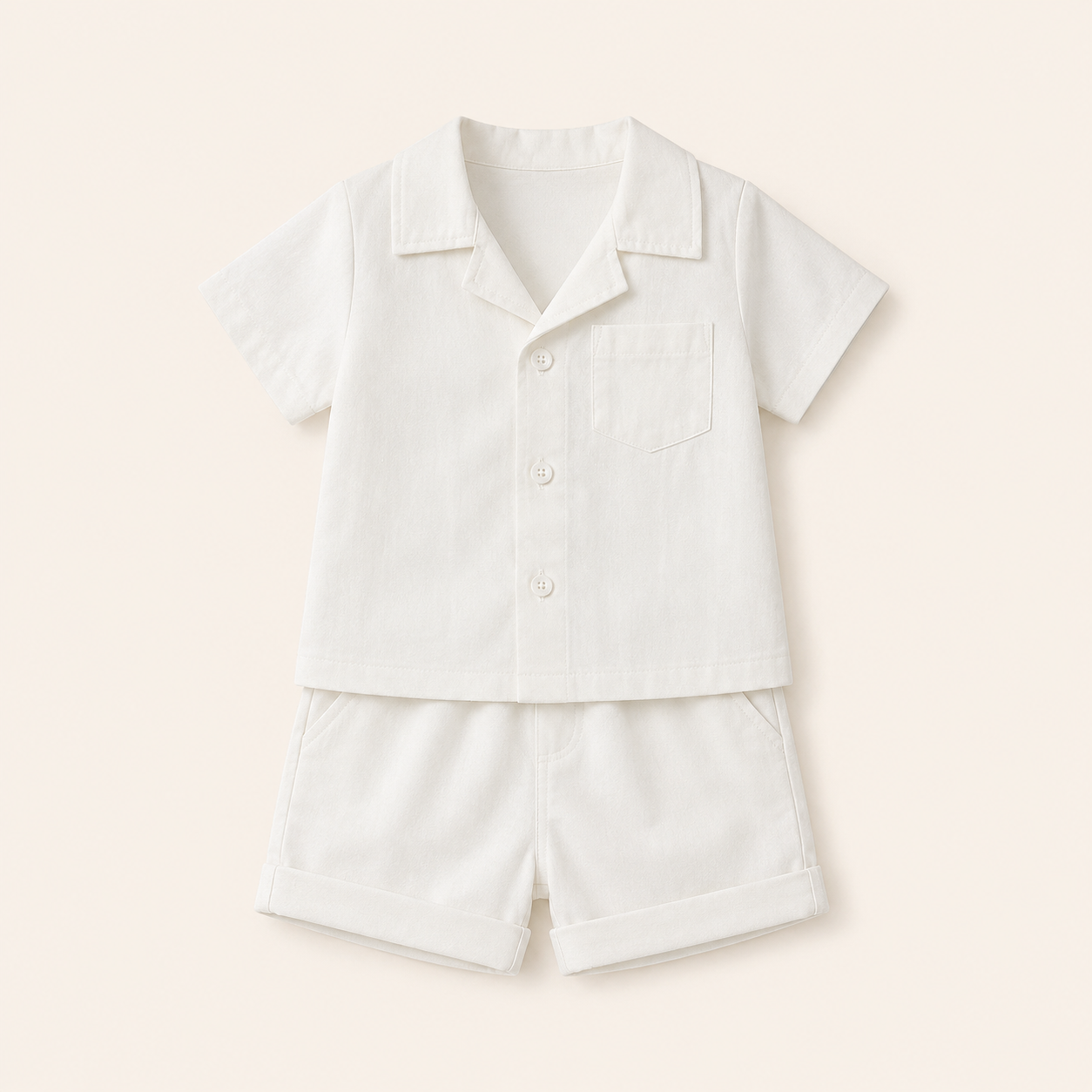 Jongens 2-delige Katoenen Zomerset met Overhemd en Short