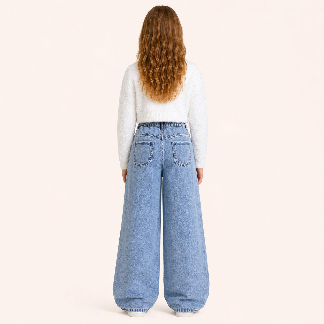 Stoere Denim met Hartjes - Wijde Spijkerbroek voor Meisjes