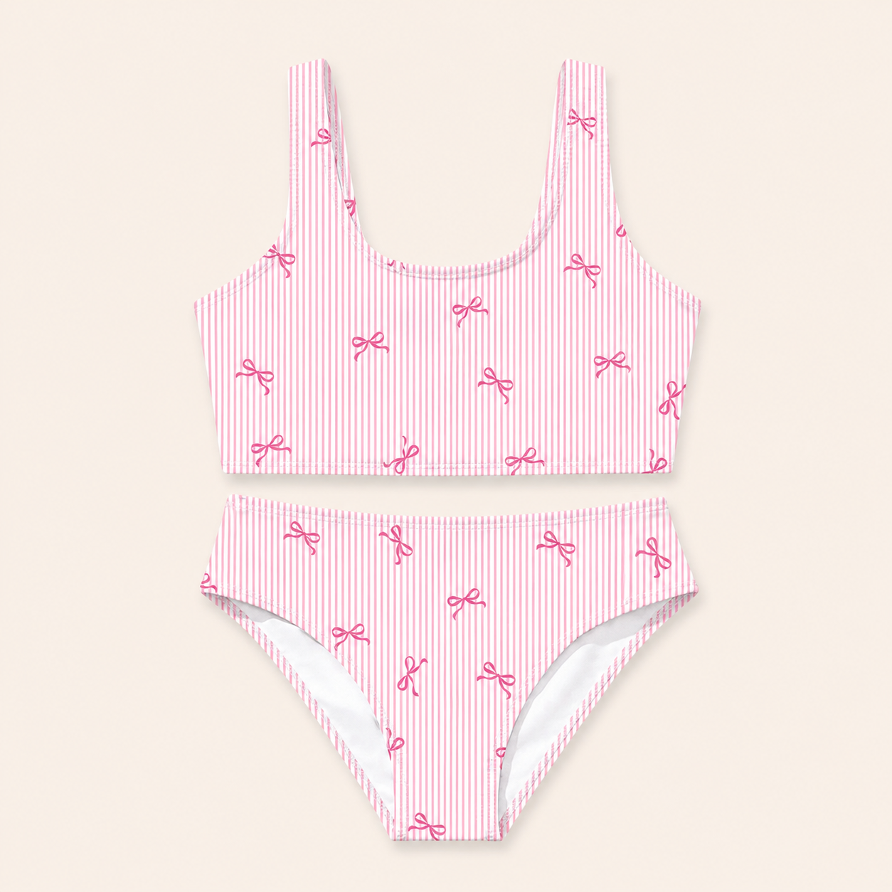 2-Delige Meisjes Bikini Set met Strikjesprint