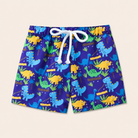Jongens zwembroek met blauwe dino print