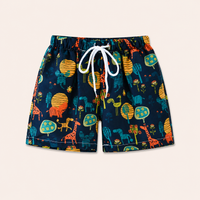 Jongens zwembroek met safari print