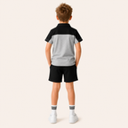 Stoer & Sportief - 2-Delige Jongensset met Kleurblok Polo Rits & Short